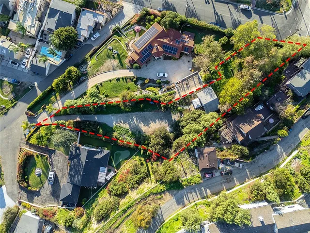 a city view with houses