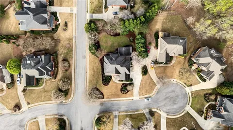 an aerial view of multiple house