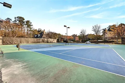 a view of outdoor space with seating