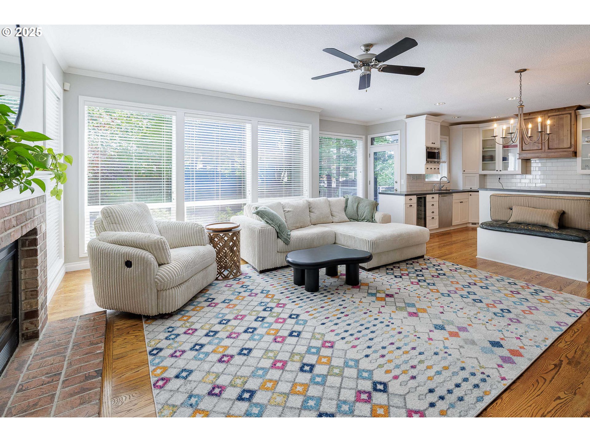 6424 Southwest Flower Street Portland, OR 97221 - Photo 7 of 29 a living room with furniture and a fireplace