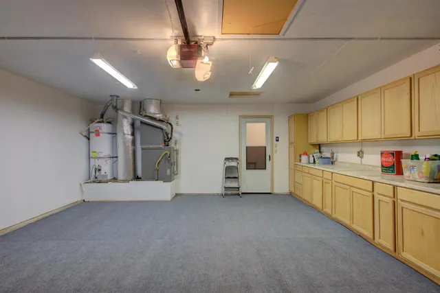 a view of a porch with seating space