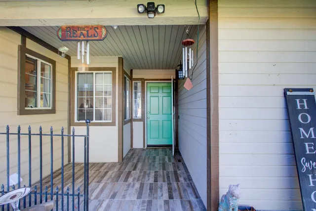 a view of front door of house