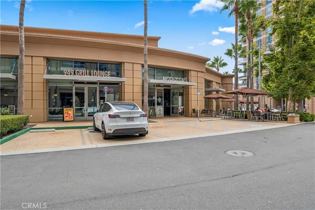 a car parked in front of building