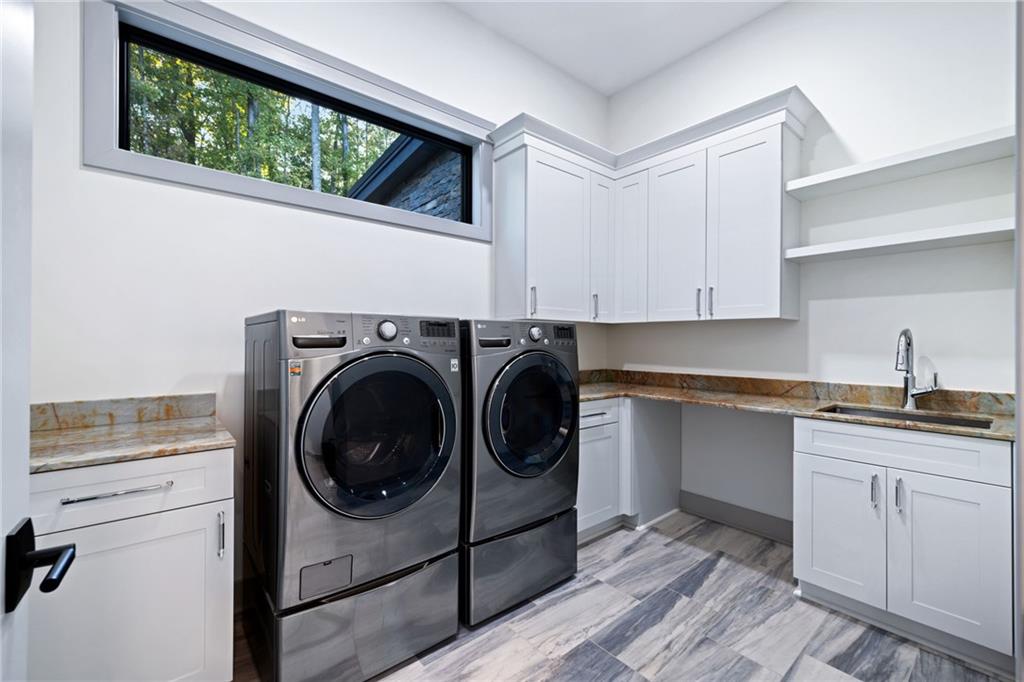 809 Mt Pleasant Road Mars, PA 16046 - Photo 22 of 46 a utility room with sink dryer and washer