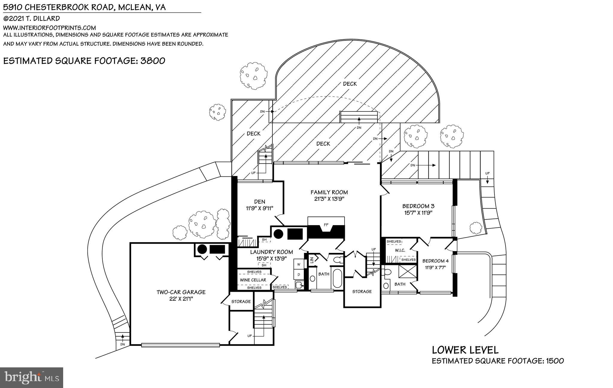 5910 Chesterbrook Road McLean, VA 22101 - Photo 53 of 53 Upper Level Floor Plan