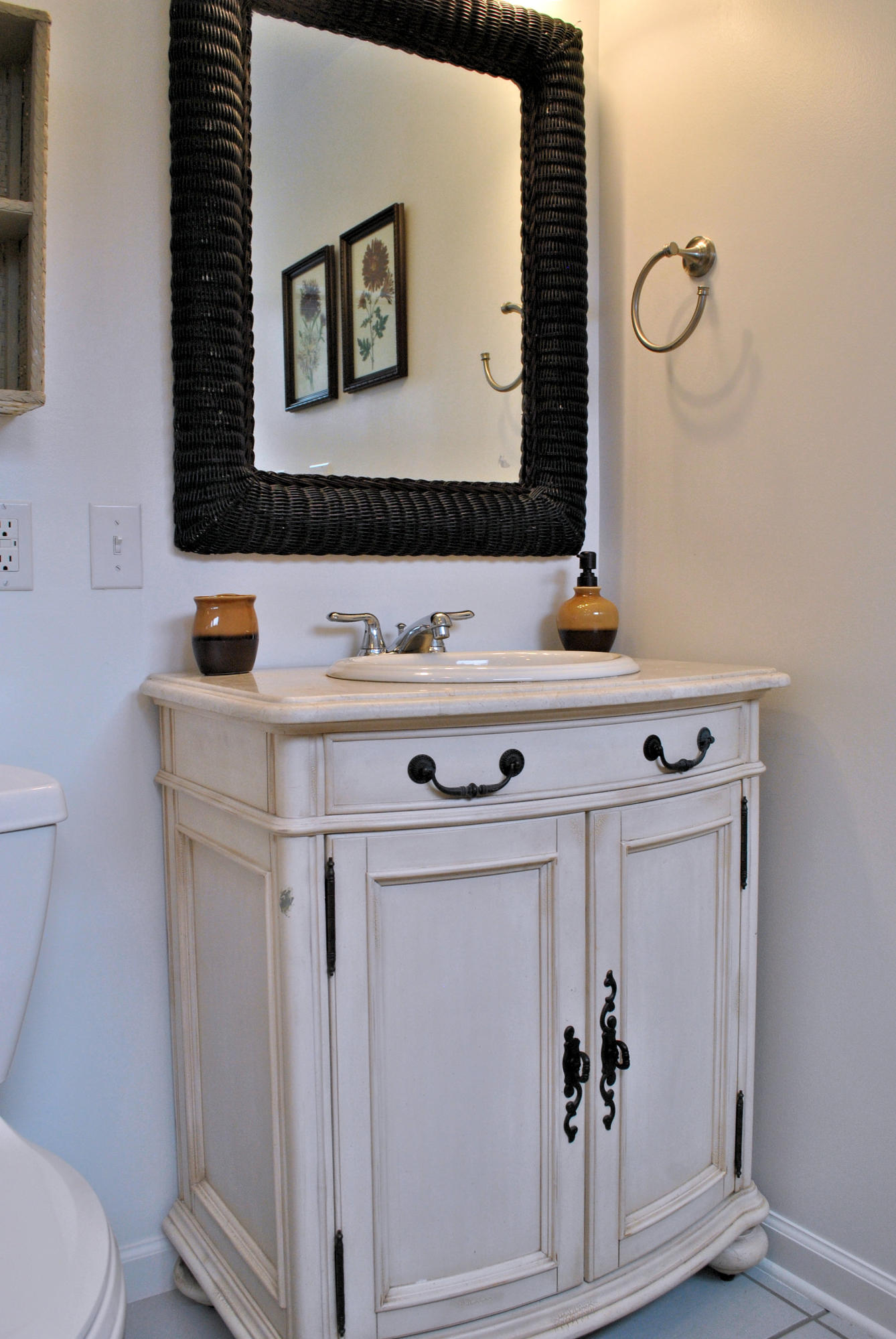 6500 Little Camp Road Riner, VA 24149 - Photo 105 of 121 a bathroom with a sink mirror vanity and toilet