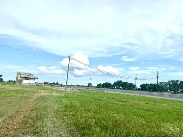 a view of a town with residential houses