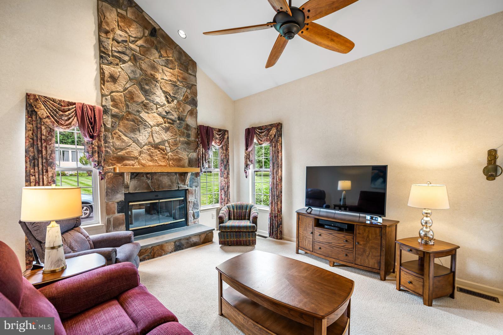 1322 Longmeadow Road Garnet Valley, PA 19060 - Photo 31 of 71 Fieldstone Gas Fireplace