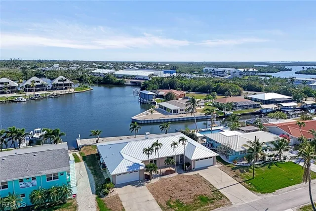 an aerial view of a city with houses