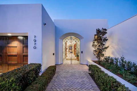 a view of a front door of the house