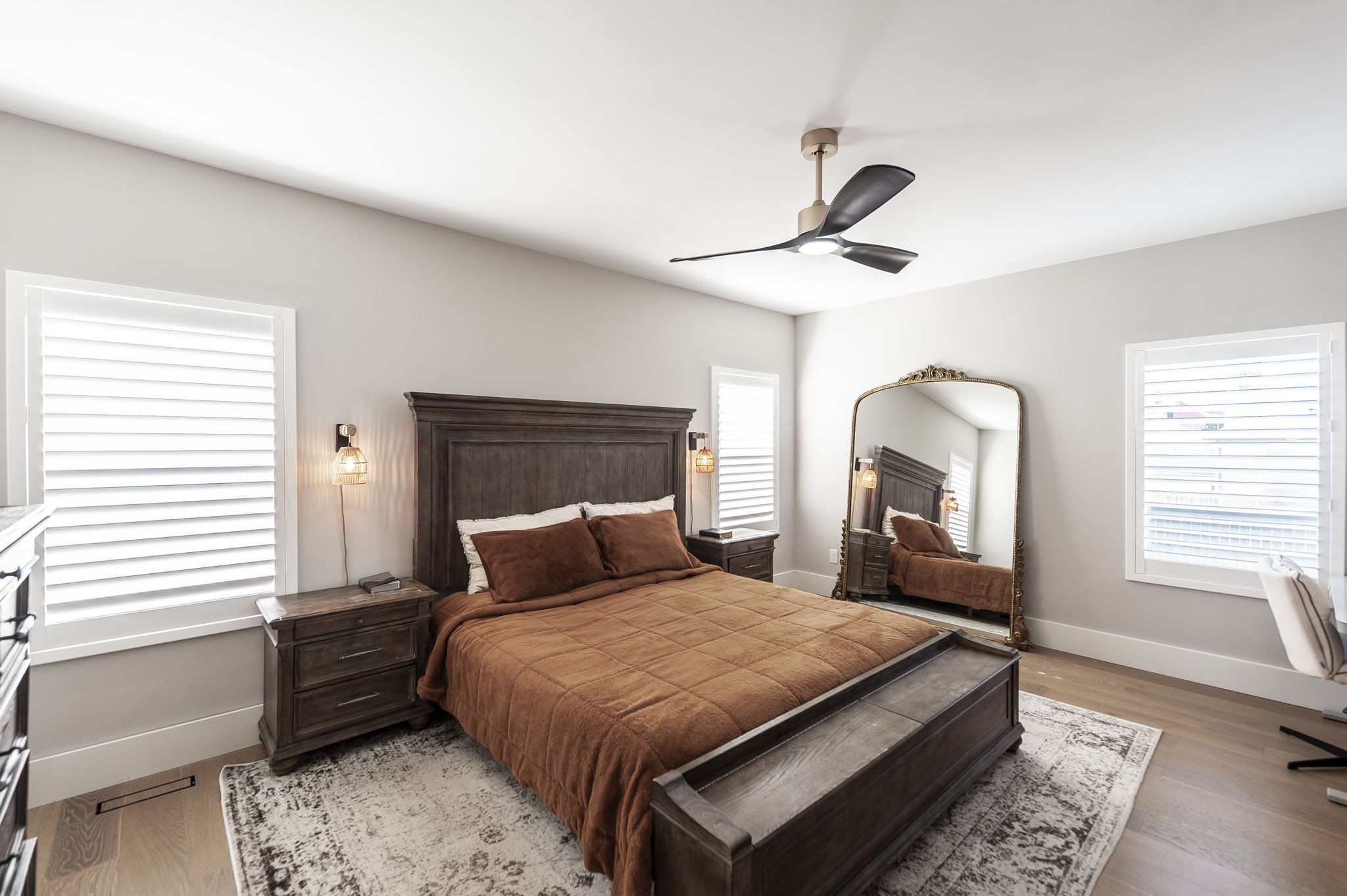 1160 Hearn Hill Road Watertown, TN 37184 - Photo 32 of 91 a bedroom with a bed and a chandelier