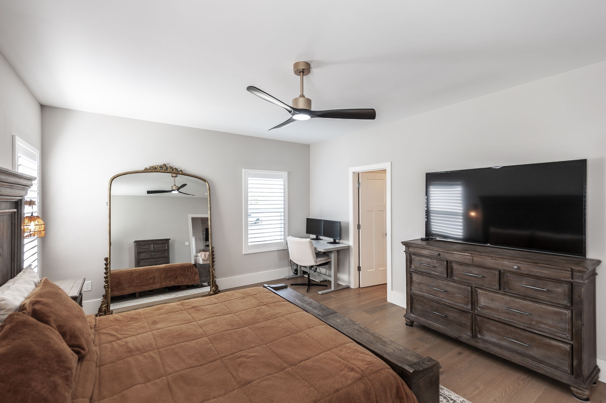 1160 Hearn Hill Road Watertown, TN 37184 - Photo 33 of 91 a bedroom with a bed and a flat screen tv