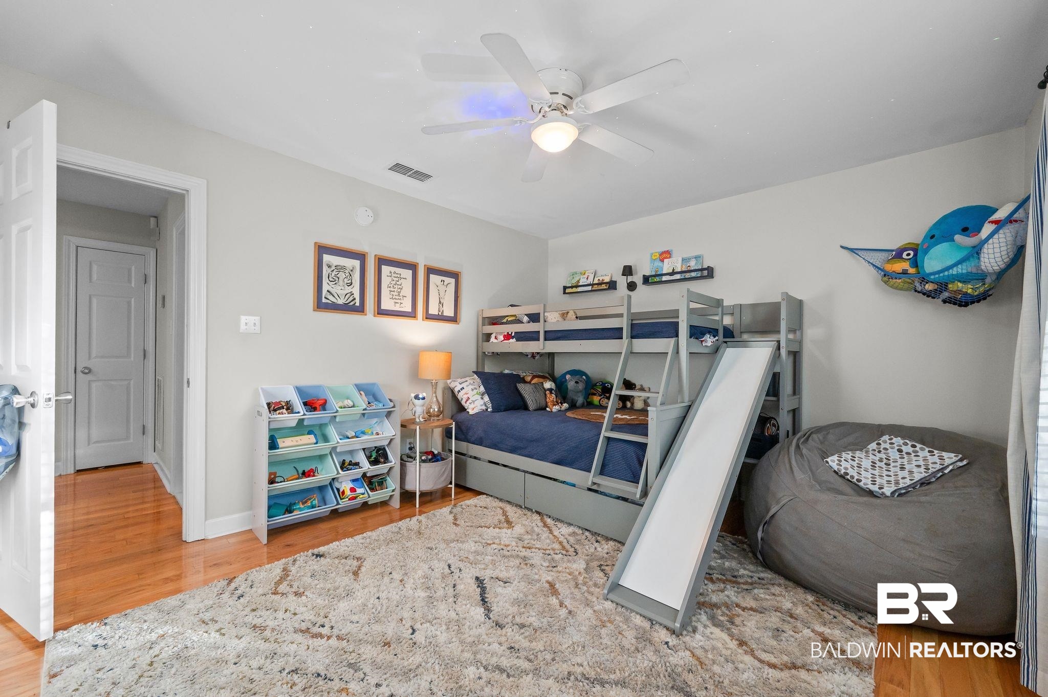 1825 Spring Hill Avenue Mobile, AL 36607 - Photo 25 of 43 Bedroom with light wood-style flooring and ceiling fan