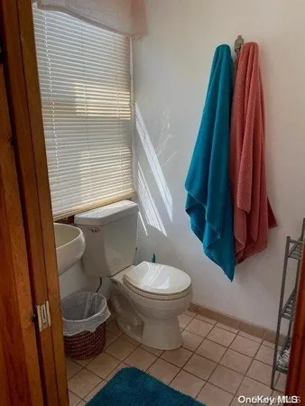 a bathroom with a toilet and a sink