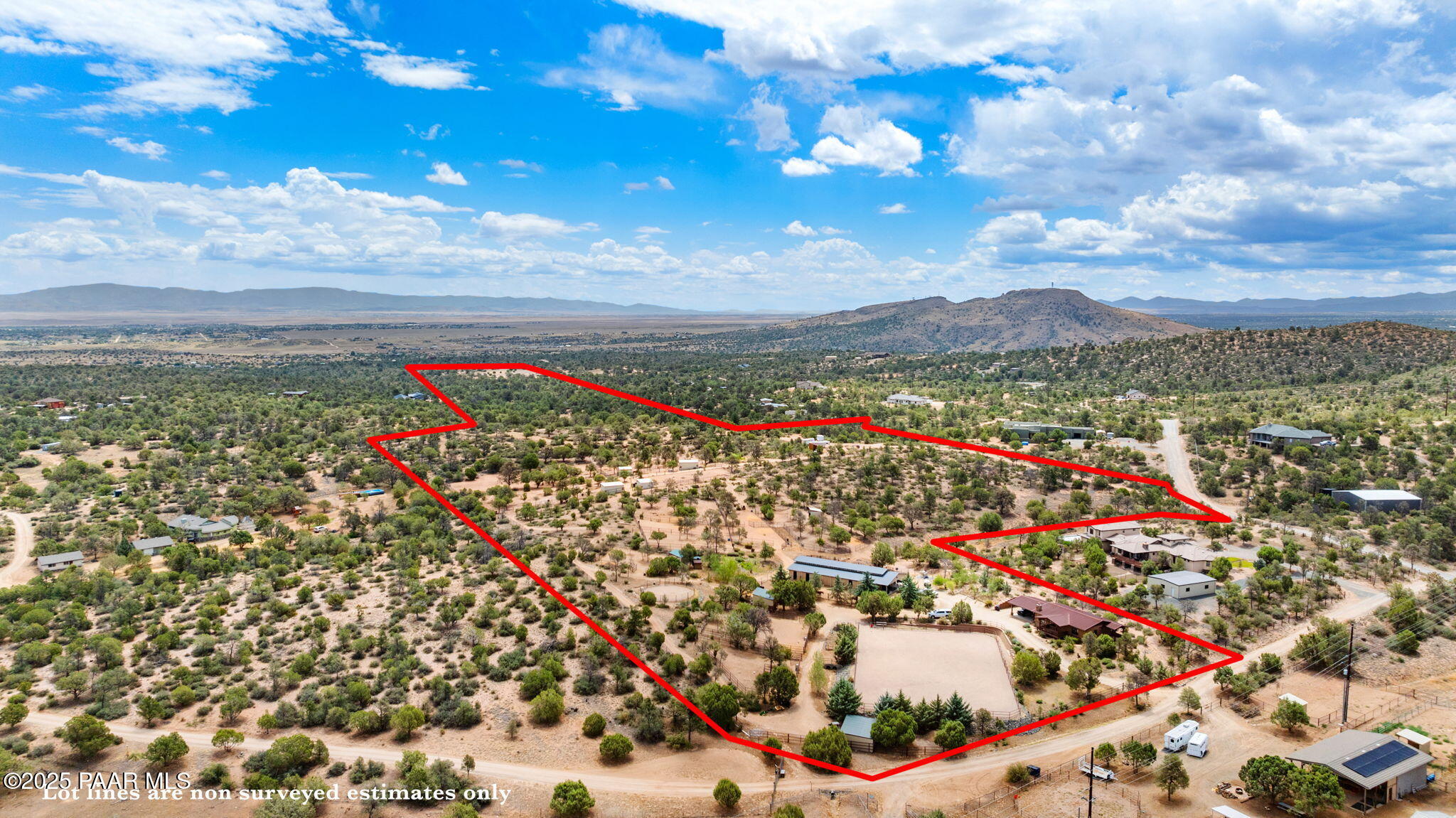 13225 North Bull Run Road Prescott, AZ 86305 - Photo 5 of 76 Aerial Property Lot Lines