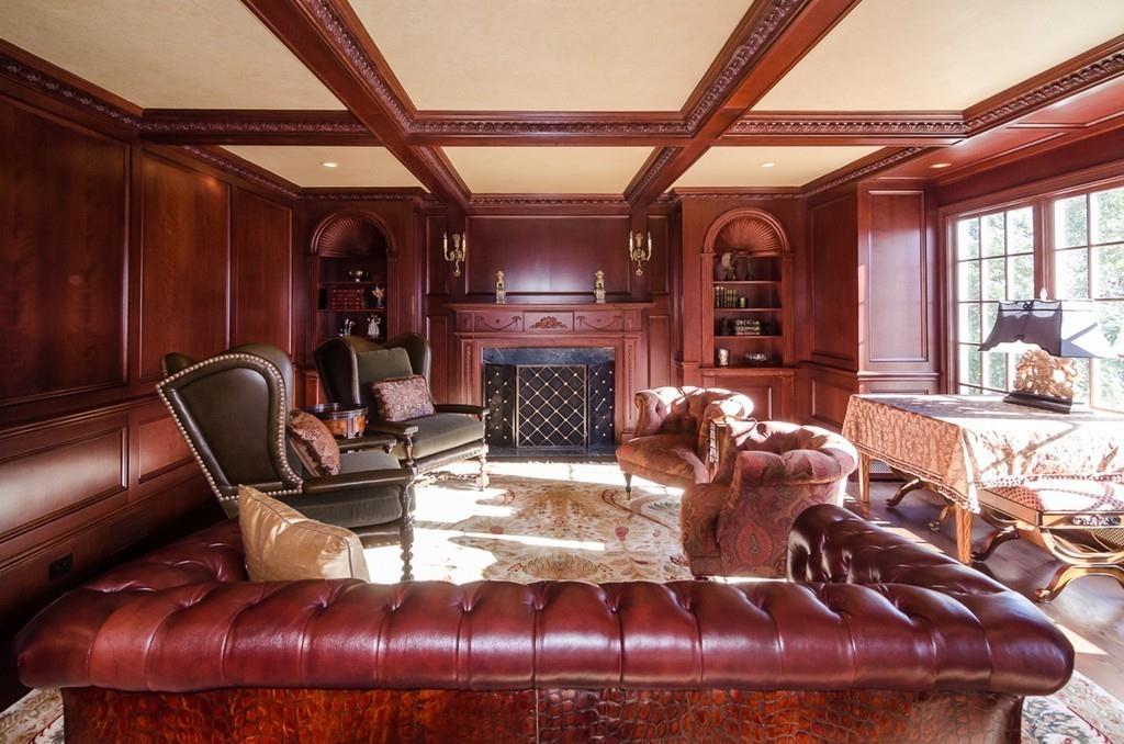 41 Highgate Road Wellesley, MA 02481 - Photo 12 of 24 a living room with furniture and a fireplace