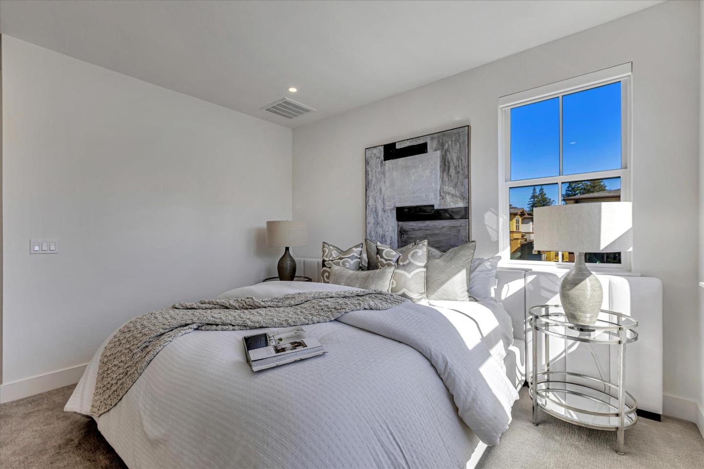 2032 Thea Circle Mountain View, CA 94043 - Photo 14 of 29 a bedroom with a bed and large mirror