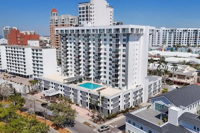 a view of building with barbeque oven