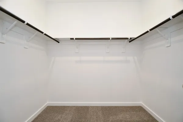 a view of small space with racks on the wall
