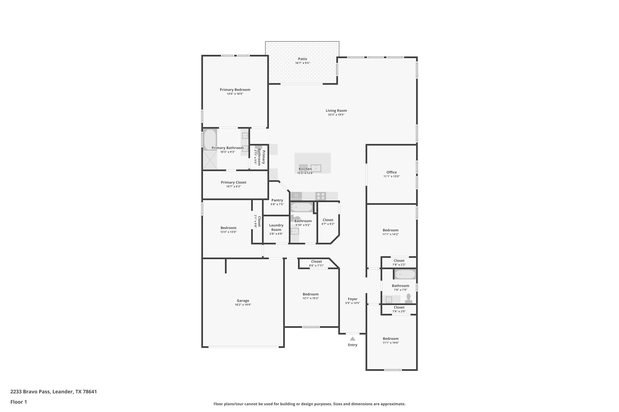 2233 Bravo Pass Leander, TX 78641 - Photo 33 of 33 View of home floor plan