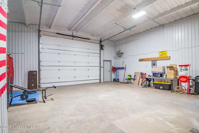 a view of a garage with toys