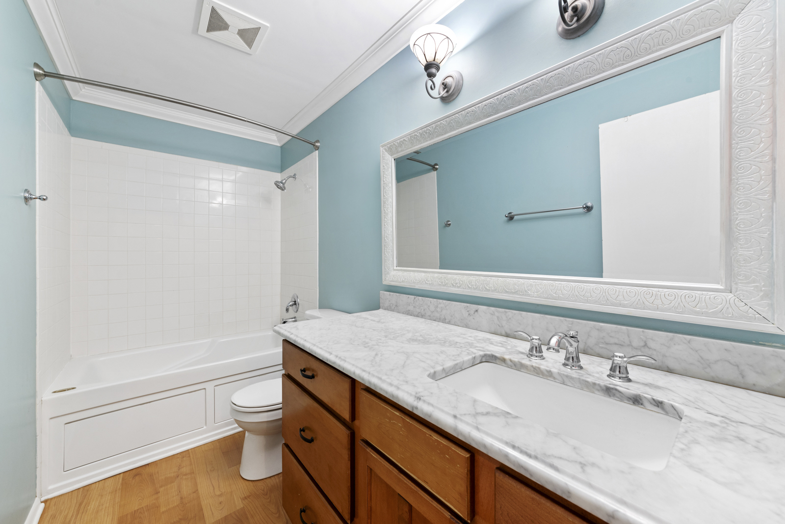 30 Pickford Road Montgomery, IL 60538 - Photo 10 of 24 a bathroom with a granite countertop sink toilet and shower