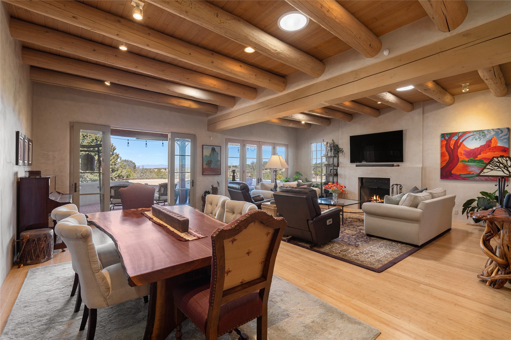 Great room - dining, living rooms