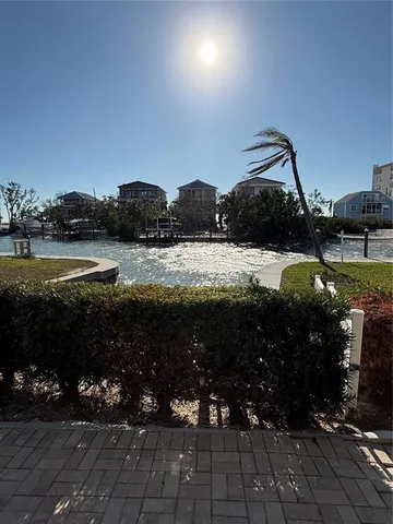 a view of a lake with outside space