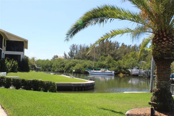 a view of a lake with outdoor space