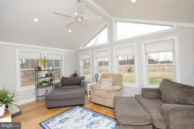 a front view of a house with a patio
