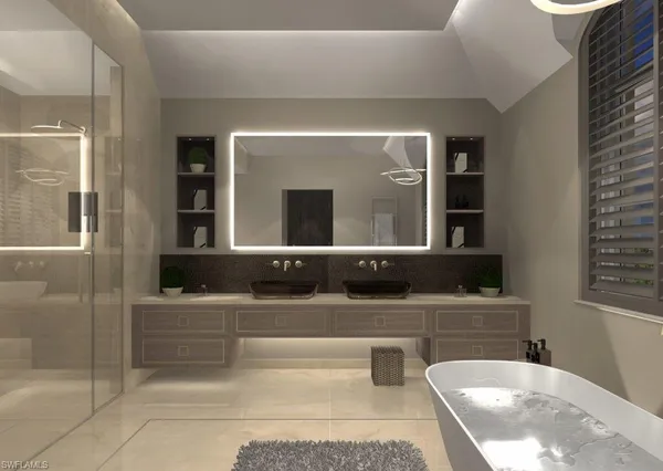 a bedroom with a bed and glass window