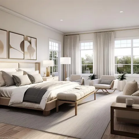 a bedroom with a bed and flat screen tv