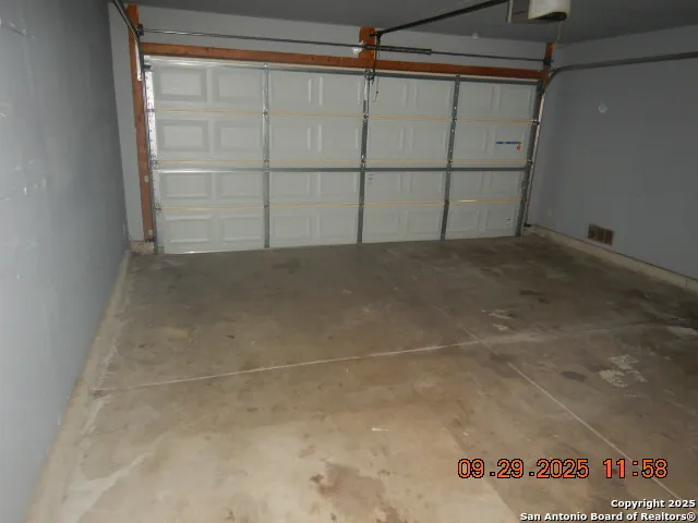 a view of a garage