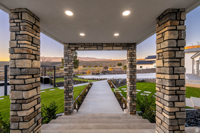 476 Spring Drive Toquerville, UT 84774 - Photo 8 of 95 View of patio with a mountain view
