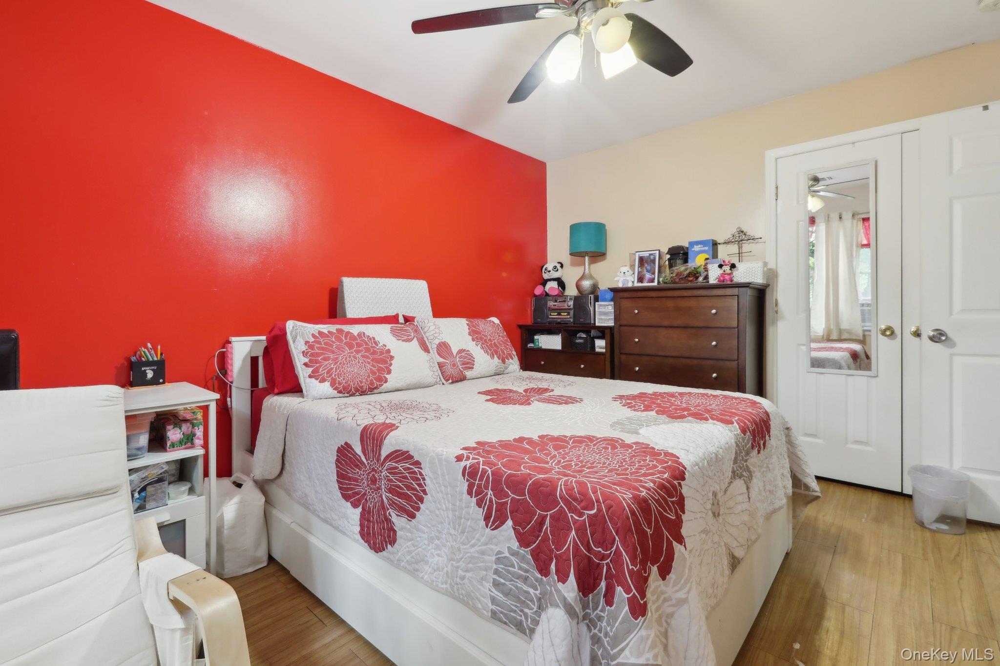 12-14 Lincoln Street Spring Valley, NY 10977 - Photo 21 of 33 Unit A, Level-3,Bedroom with wood finished floors and a ceiling fan