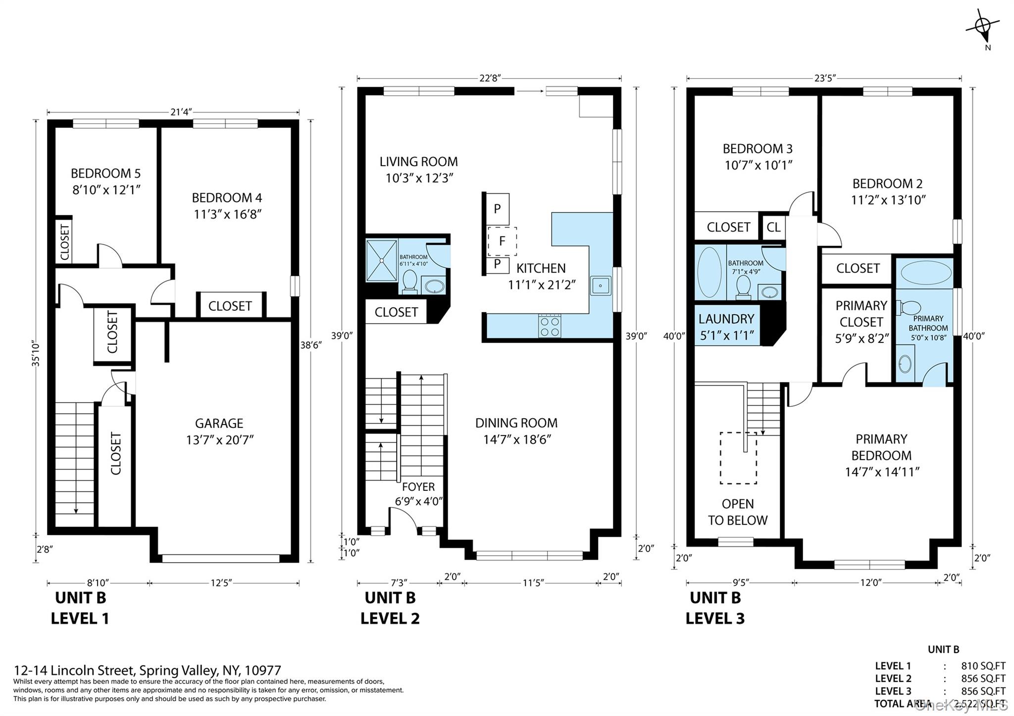 12-14 Lincoln Street Spring Valley, NY 10977 - Photo 28 of 33 View of home floor plan