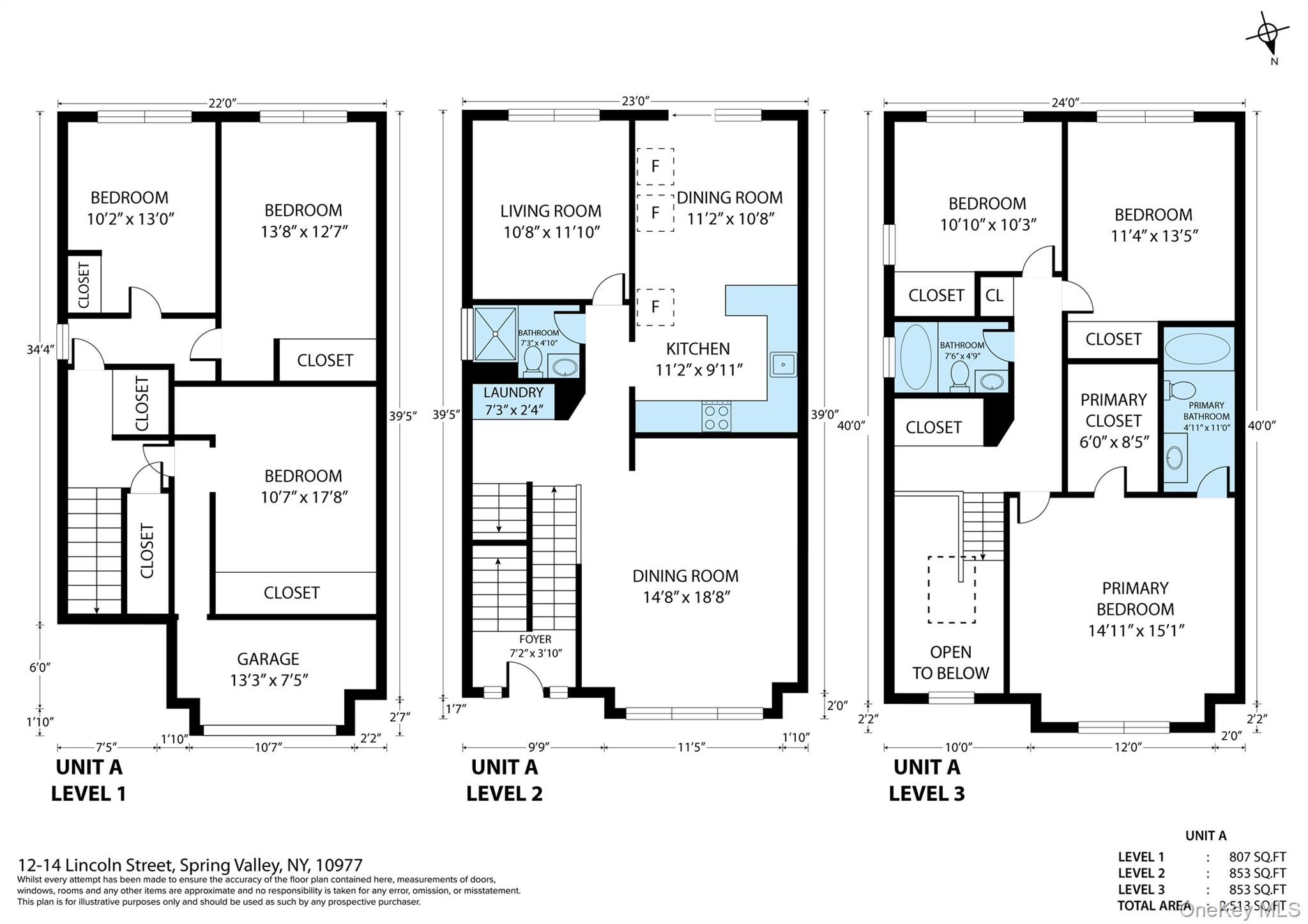 12-14 Lincoln Street Spring Valley, NY 10977 - Photo 33 of 39 View of floor plan / room layout