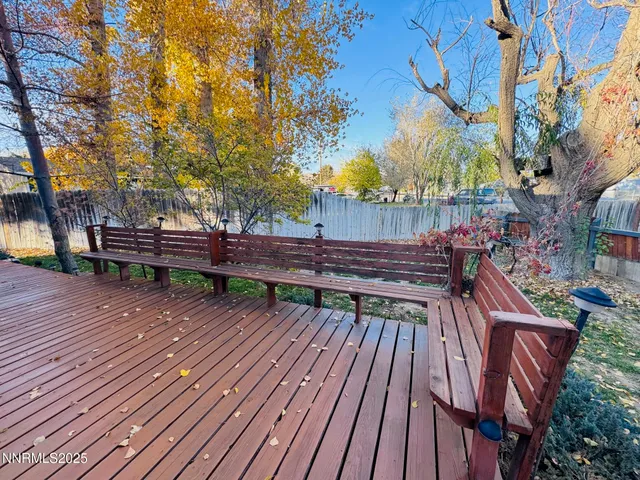 a view of deck with wooden floor and outdoor space