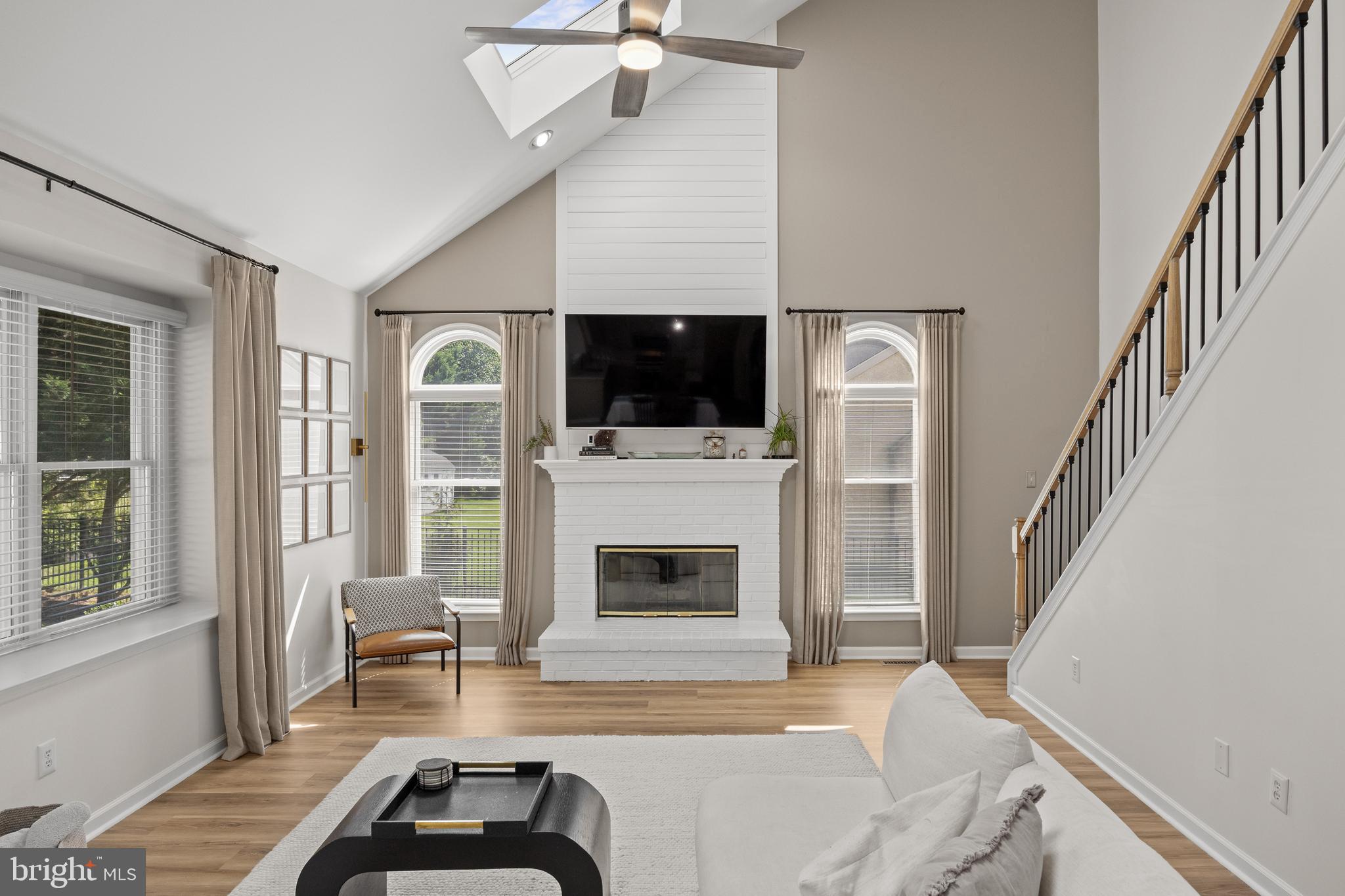 97 Brooks Road Moorestown, NJ 08057 - Photo 19 of 47 a living room with furniture and a fireplace