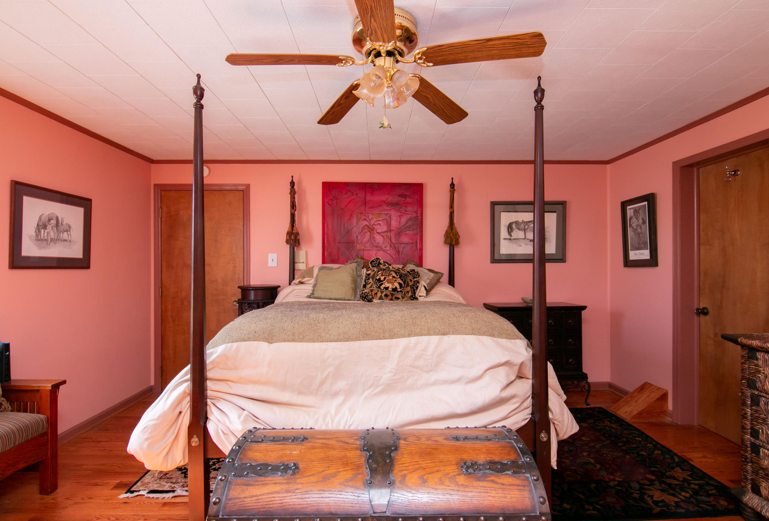 3257 Sago Road Chatham, VA 24531 - Photo 48 of 94 a bed room with a bed and a chandelier