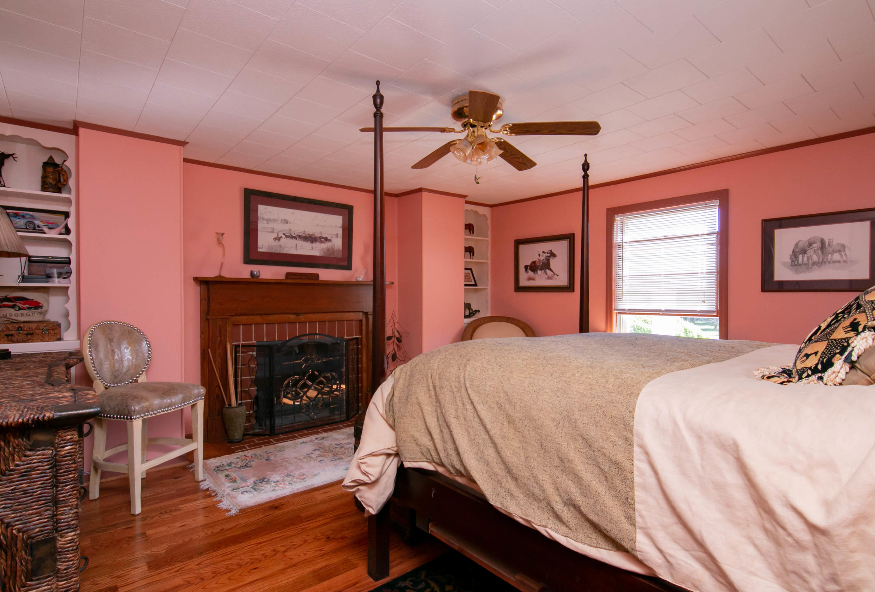 3257 Sago Road Chatham, VA 24531 - Photo 50 of 94 a bedroom with a bed and a fireplace