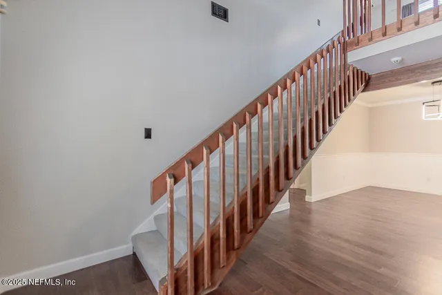 a view of a hallway with entryway