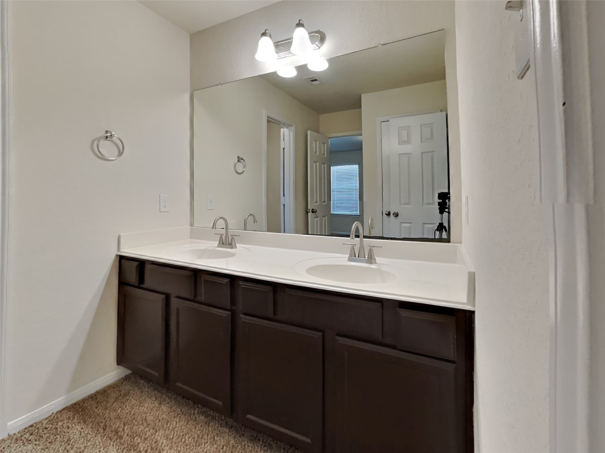 15315 Signal Ridge Way Cypress, TX 77429 - Photo 17 of 23 a bathroom with double vanity sink and a mirror