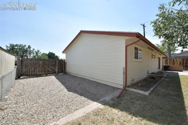 a backyard of a house