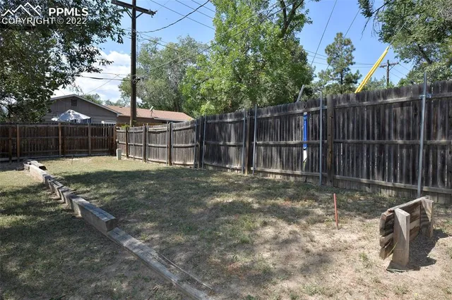a backyard of a house
