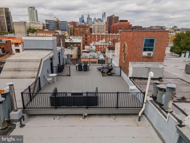 a view of a roof deck
