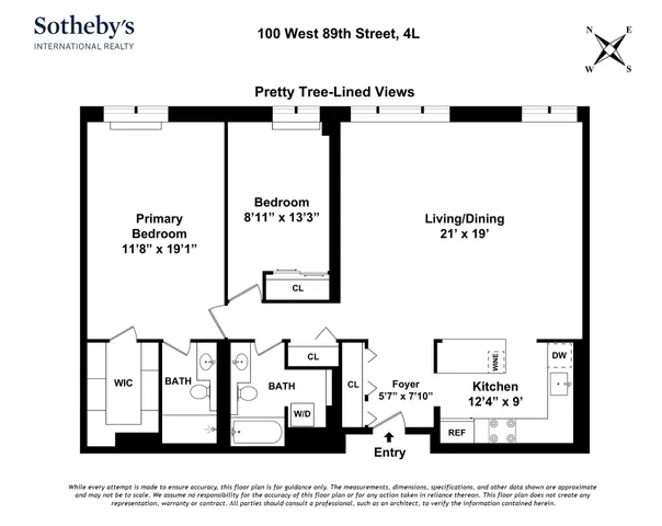 $1,725,000 | 100 West 89th Street, Unit 4L | Upper West Side