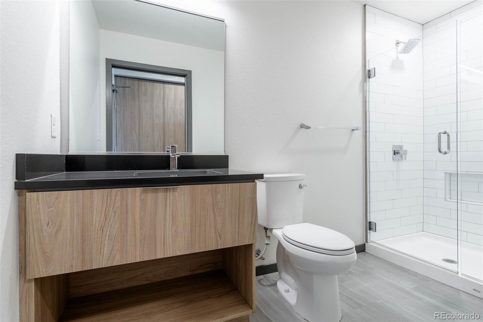 603 Inca Street, Unit 313 Denver, CO 80204 - Photo 15 of 20 a bathroom with a toilet a sink and shower