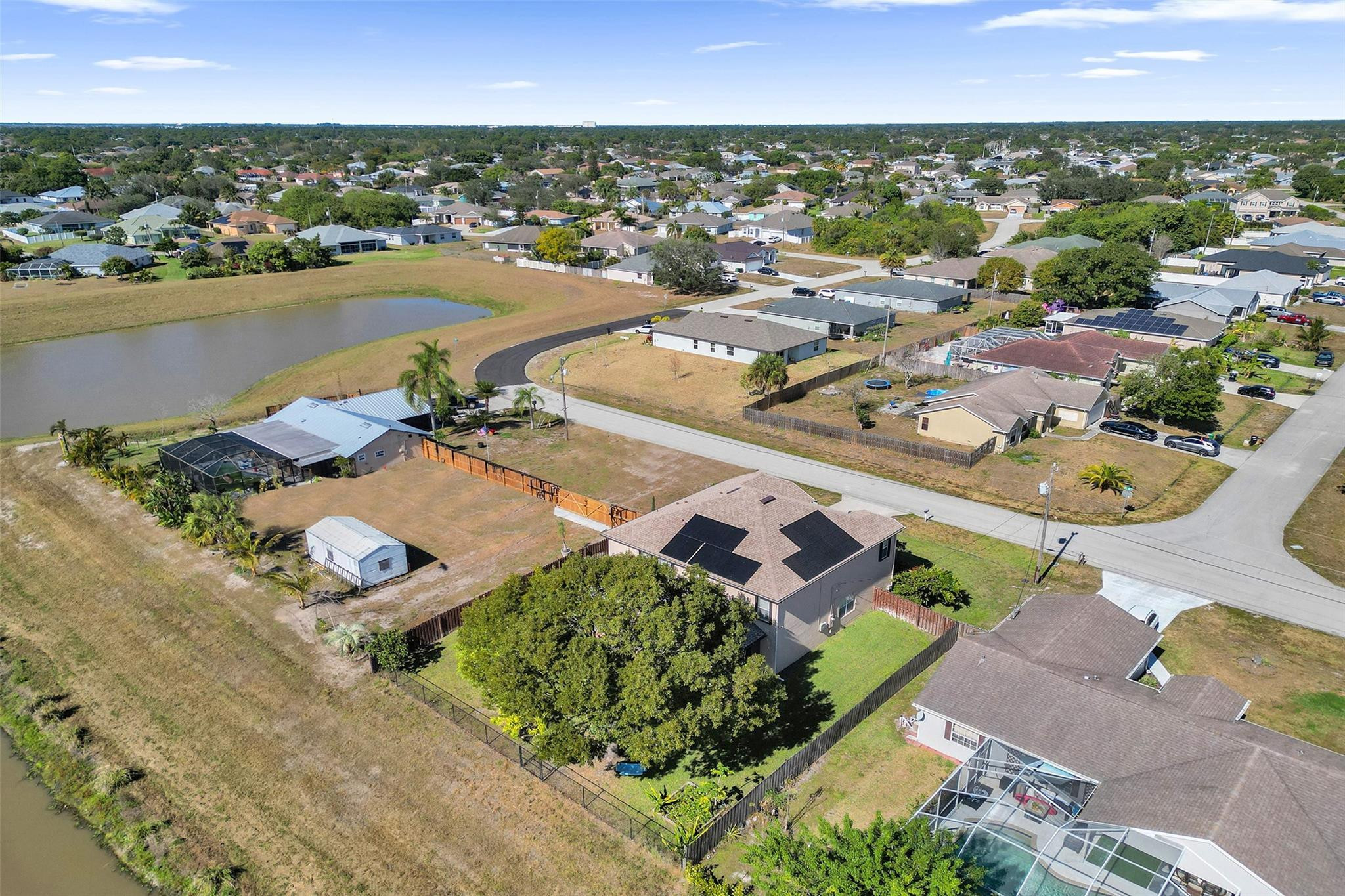 864 Southwest Java Avenue Port St. Lucie, FL 34953 - Photo 71 of 74 Aerial - Lake Nearby