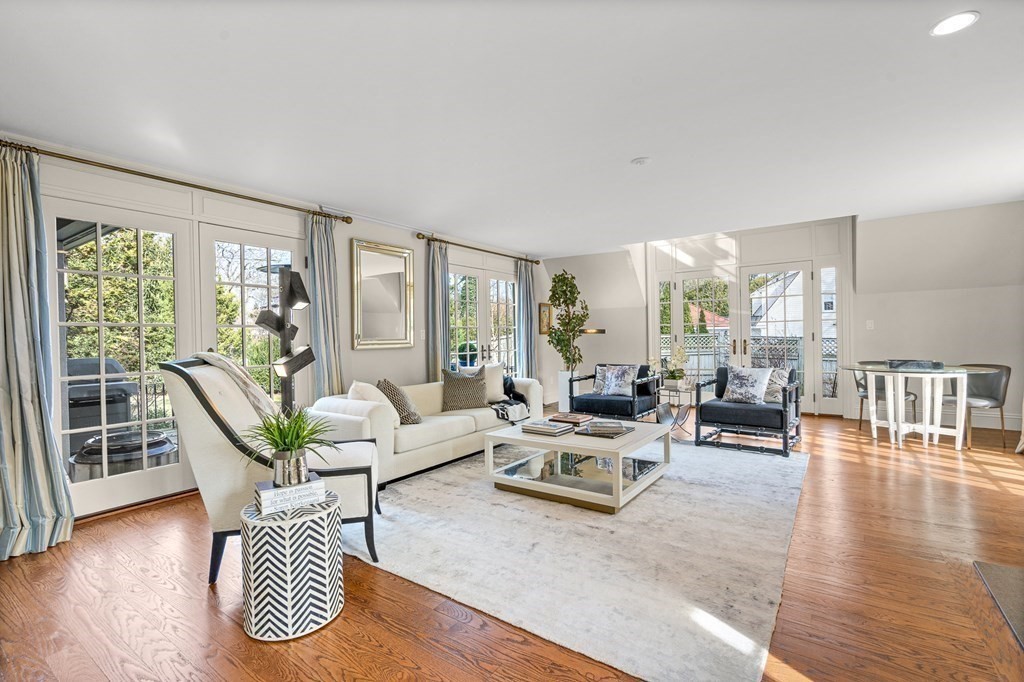77 Cliff Road Wellesley, MA 02481 - Photo 15 of 33 a living room with furniture and a wooden floor